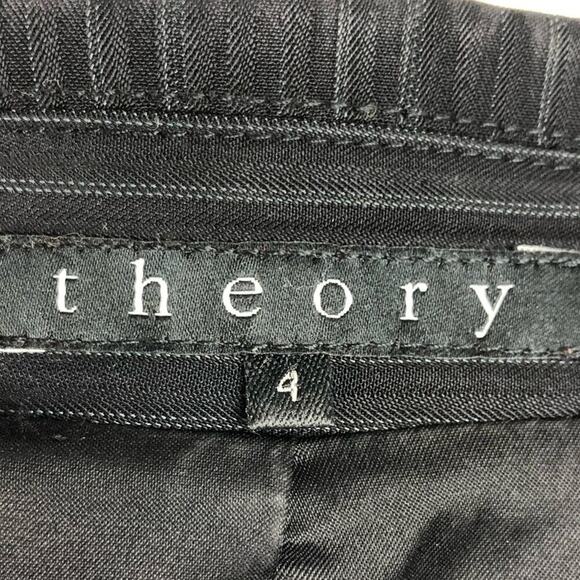 Theory Office Siren Pinstripe Blazer Black Shadow Stripe  Black Officecore - Picture 13 of 13